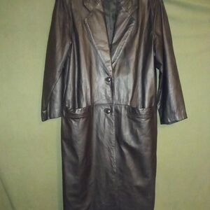 WOMEN'S LONG LEATHER JACKET
